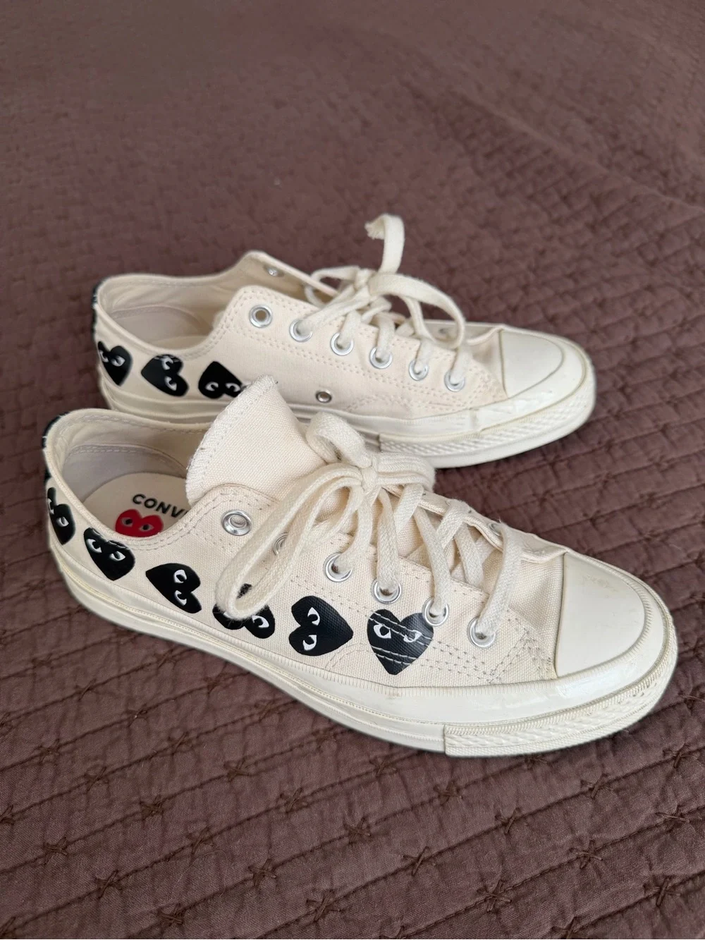 Converse Play by Comme des Garçons Low-Top Sneakers with Black Heart Motif